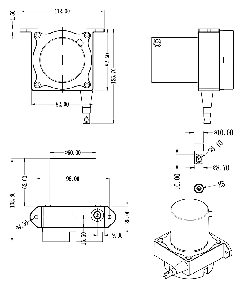MIRAN米朗科技WEP-M拉繩式位移傳感器 MIRAN米朗科技WEP-M拉繩式位移傳感器